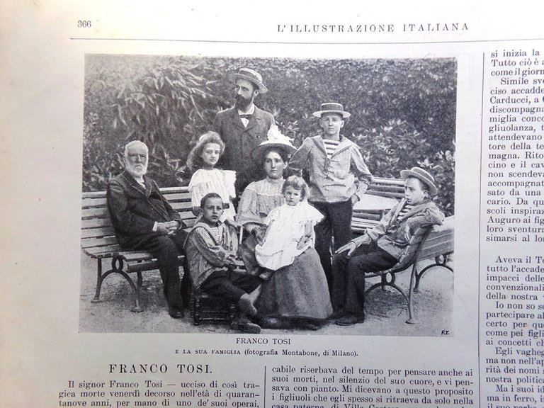 L'Illustrazione Italiana 4 Dicembre 1898 Franco Tosi Michele Carbonara Mascagni
