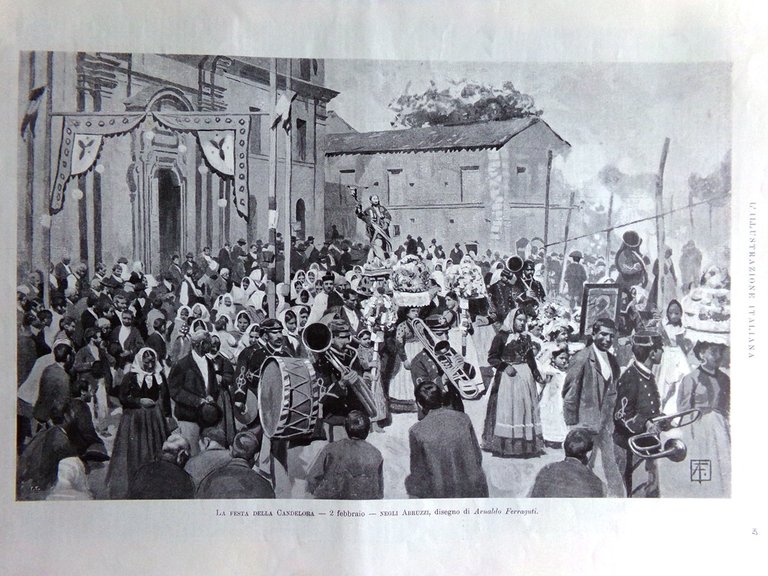 L'Illustrazione Italiana 4 Febbraio 1900 Incendio di Cairate Candelora Panzacchi