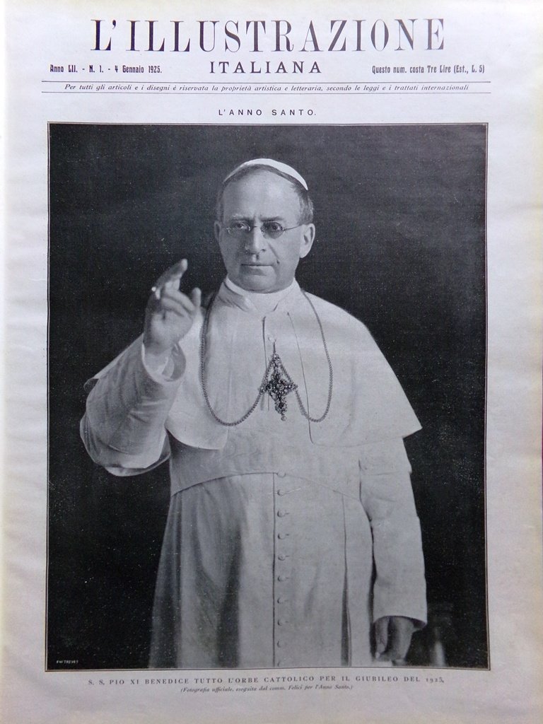 L'Illustrazione Italiana 4 Gennaio 1925 Papa Apertura Porta Santa Notizie … | Immagine principale