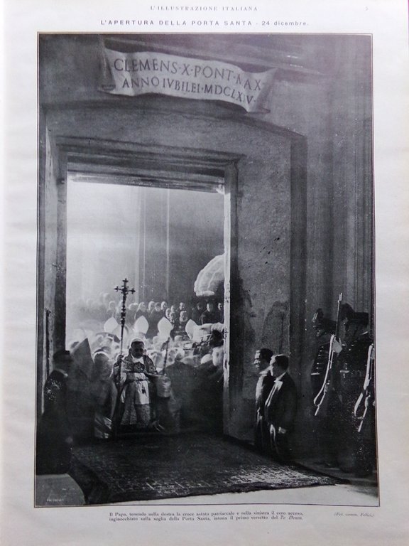L'Illustrazione Italiana 4 Gennaio 1925 Papa Apertura Porta Santa Notizie … | Immagine Gallery 3