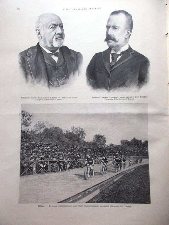 L'Illustrazione Italiana 4 Giugno 1893 Ossario Palestro Modena Lava Etna …