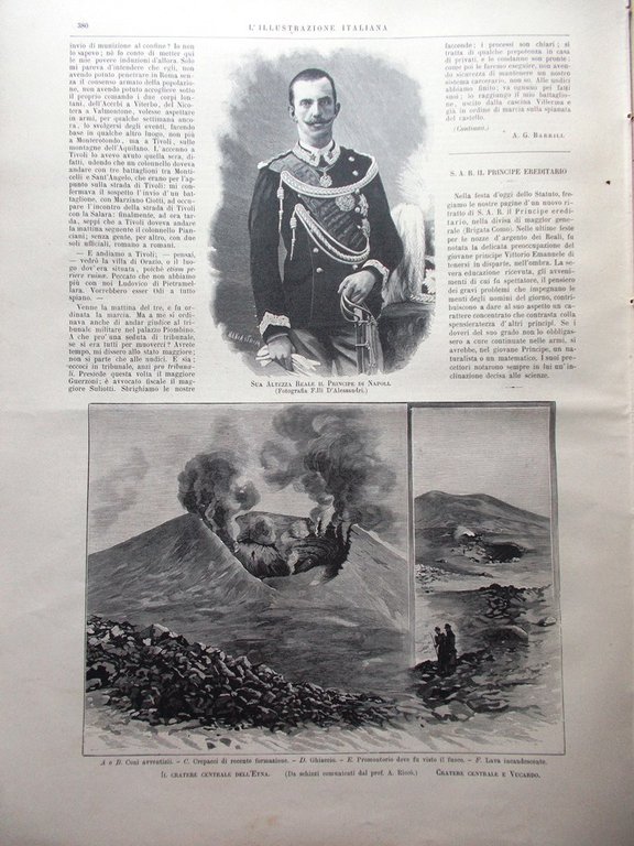 L'Illustrazione Italiana 4 Giugno 1893 Ossario Palestro Modena Lava Etna …
