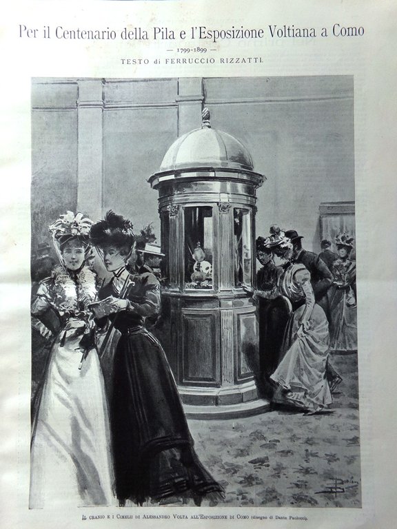L'Illustrazione Italiana 4 Giugno 1899 Speciale sul Centenario Pila Volta …