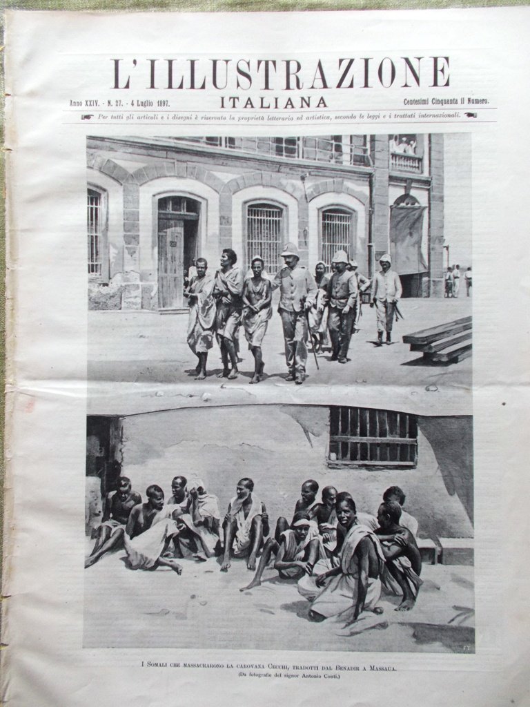 L'illustrazione Italiana 4 Luglio 1897 Carovana Cecchi Sanarelli Montevideo Lord