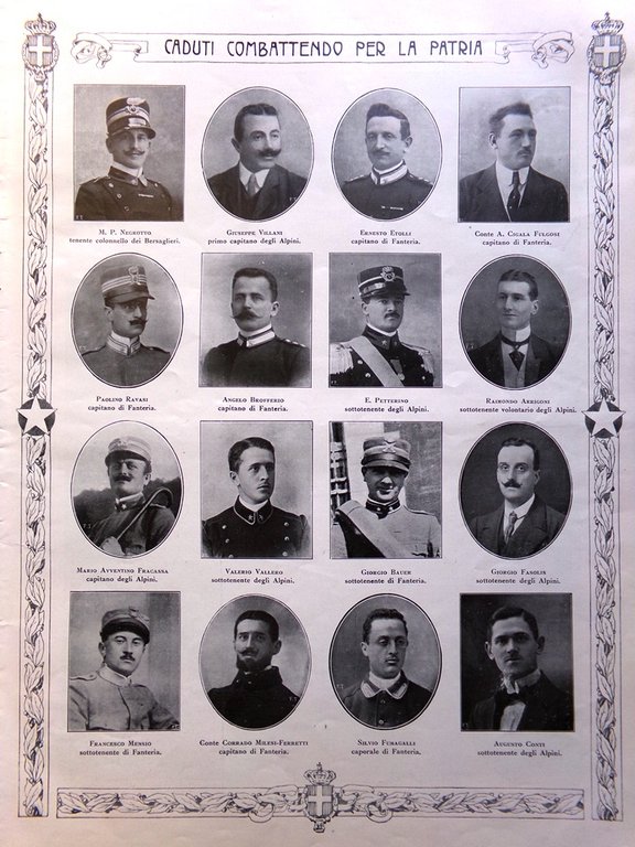 L'illustrazione Italiana 4 Luglio 1915 WW1 Monfalcone Fronte Dolomiti Castrozza