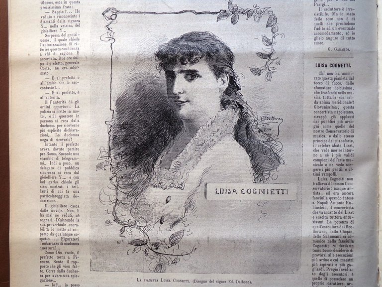 L'illustrazione Italiana 4 Marzo 1883 Conte Cavour Mitramonia Pompei Cognietti