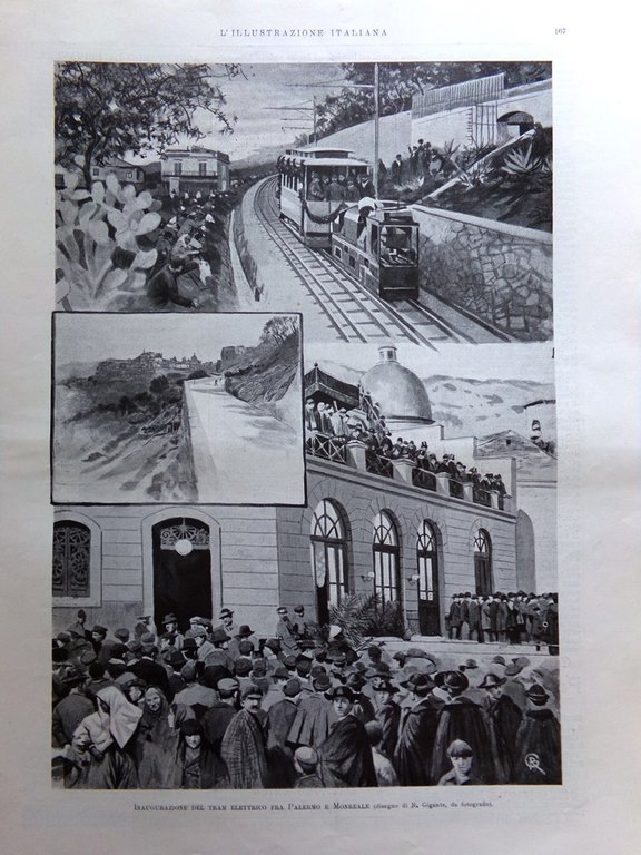 L'Illustrazione Italiana 4 Marzo 1900 Butti Mascagni Tram Palermo Carnevale …