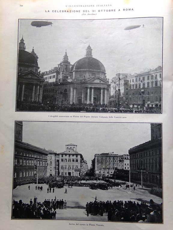L'Illustrazione Italiana 4 Novembre 1923 Anniversario Marcia su Roma Renania …