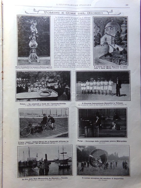 L'illustrazione Italiana 4 Ottobre 1908 Desio Wright Faenza Hofmannsthal Mistral | Immagine Gallery 2