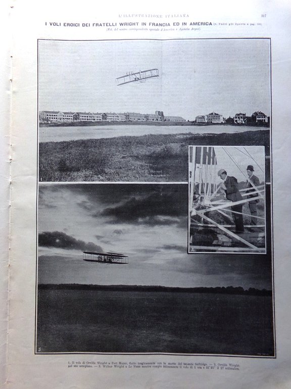 L'illustrazione Italiana 4 Ottobre 1908 Desio Wright Faenza Hofmannsthal Mistral | Immagine Gallery 3