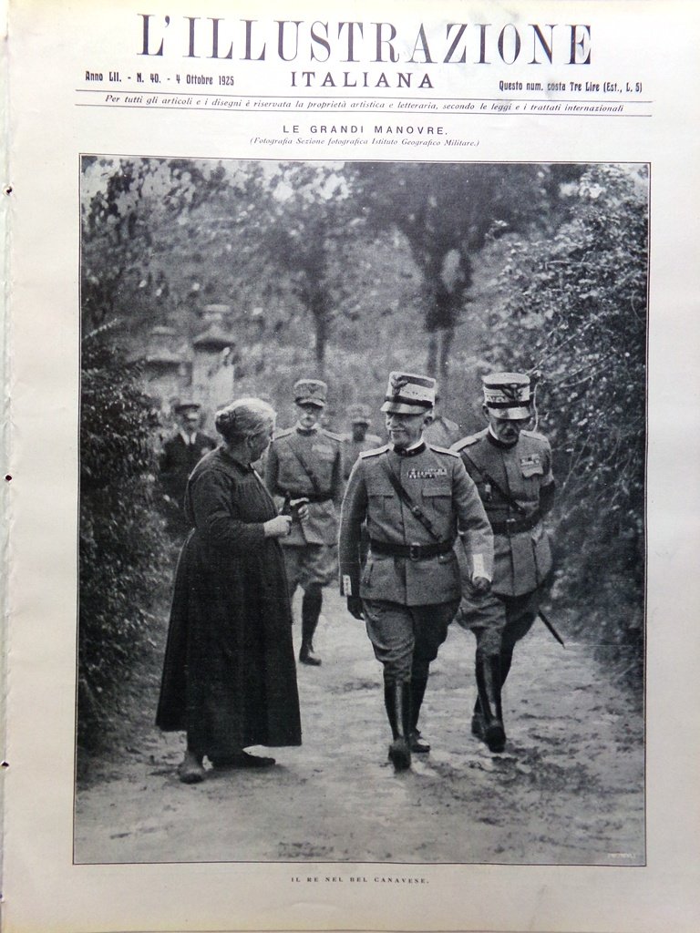 L'Illustrazione Italiana 4 Ottobre 1925 Manovre Canavese Russia Petrolio Baltico | Immagine principale