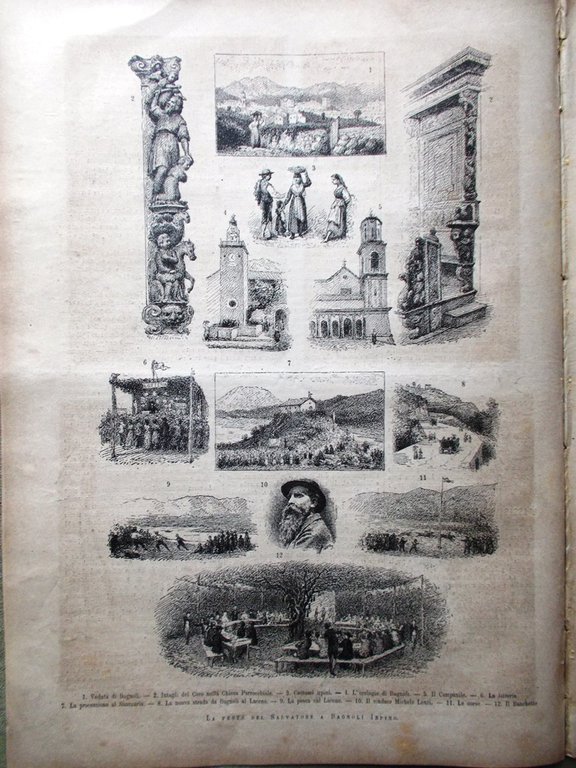 L'Illustrazione Italiana 4 Settembre 1881 Lago Como Garfield Matteucci Bagnoli