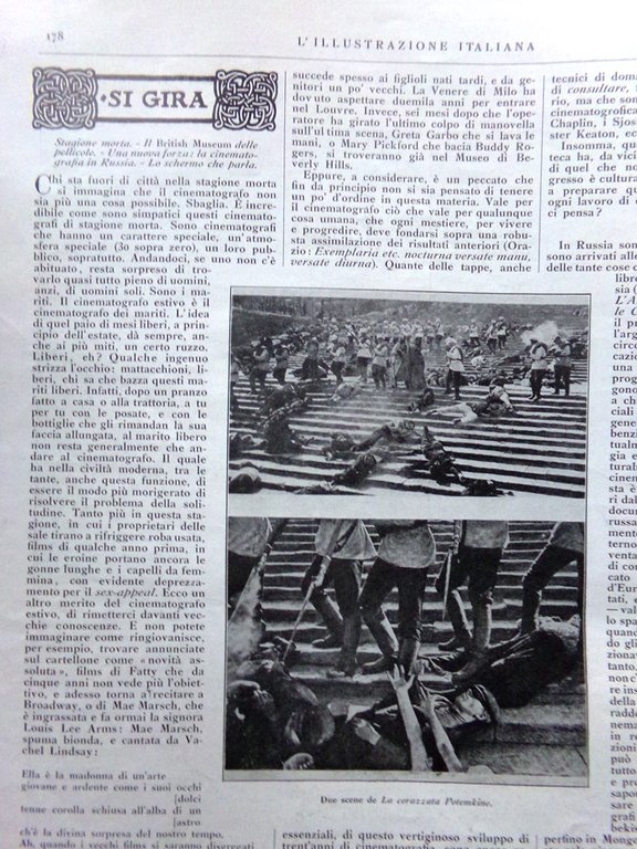 L'Illustrazione Italiana 4 Settembre 1927 Aviazione Potemkin D'Annunzio Saturnia
