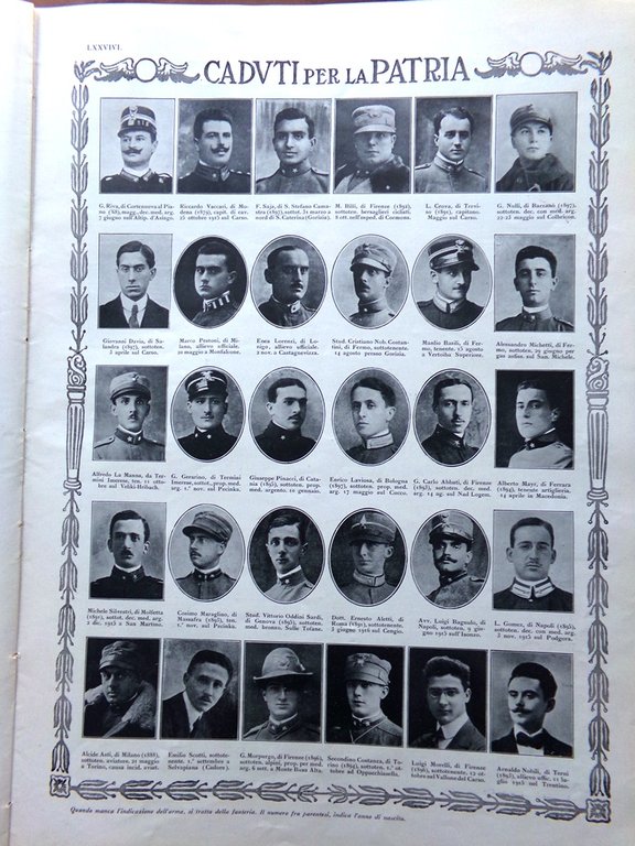 L'Illustrazione Italiana 5 Agosto 1917 WW1 Monfalcone Hermada Plava Gonzaga …