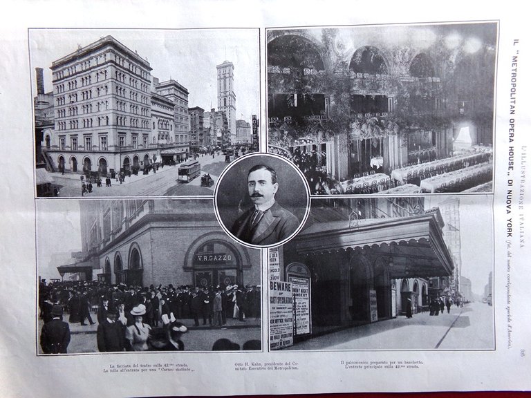 L'Illustrazione Italiana 5 Aprile 1908 Metropolitan Opera Caruso Fiera Bergamo | Immagine Gallery 2