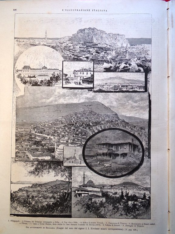 L'Illustrazione Italiana 5 Dicembre 1886 Guerzoni Bulgaria Luce Elettrica a …