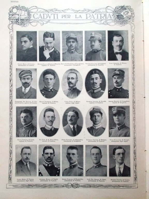 L'illustrazione Italiana 5 Dicembre 1915 WW1 Gorizia Capuana Tonale Paolini …