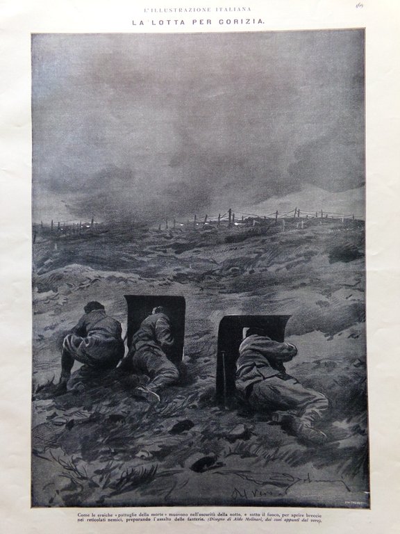 L'illustrazione Italiana 5 Dicembre 1915 WW1 Gorizia Capuana Tonale Paolini …