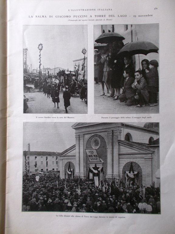 L'Illustrazione Italiana 5 Dicembre 1926 Puccini Vesuvio Bolidi Rossi Schneider | Immagine Gallery 3