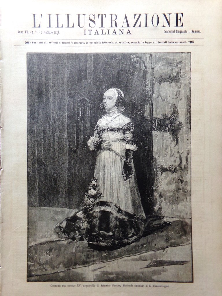 L'Illustrazione Italiana 5 Febbraio 1888 Policlinico di Roma Mora Massaua …