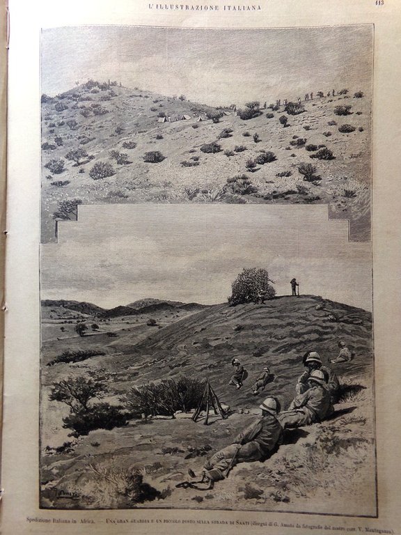 L'Illustrazione Italiana 5 Febbraio 1888 Policlinico di Roma Mora Massaua …