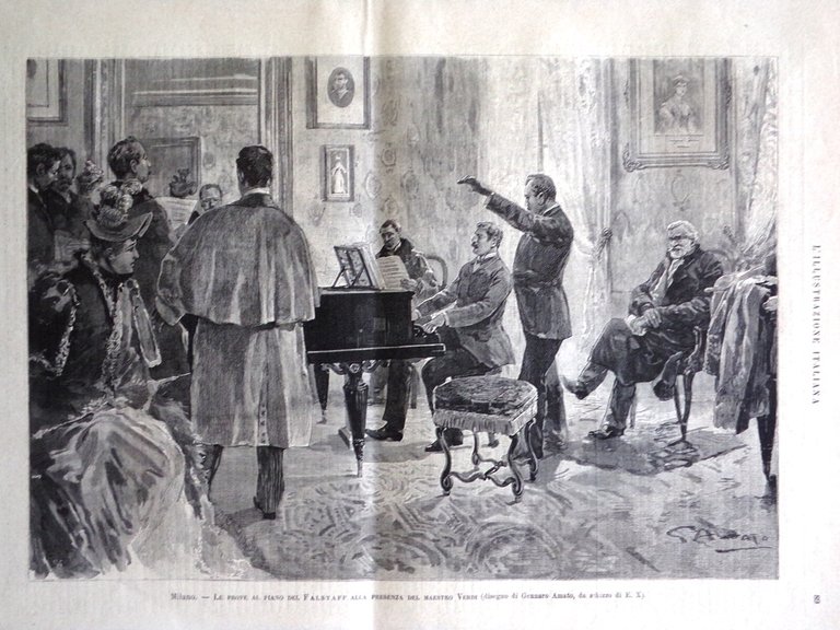 L'Illustrazione Italiana 5 Febbraio 1893 Giuseppe Verdi Falstaff Goldoni Chicago