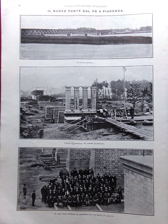 L'Illustrazione Italiana 5 Gennaio 1908 Ponte sul Po D'Annunzio Belin … | Immagine Gallery 4
