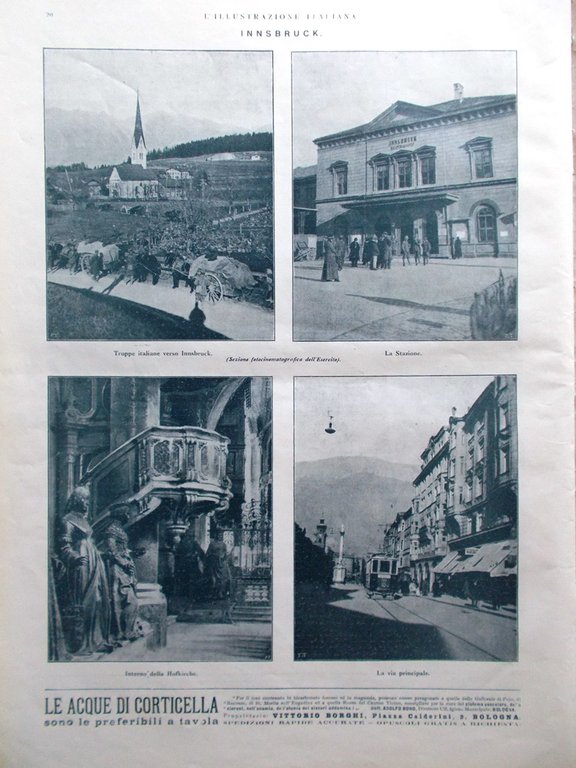 L'Illustrazione Italiana 5 Gennaio 1919 Merano Innsbruck Cantinotti Wilson Frova