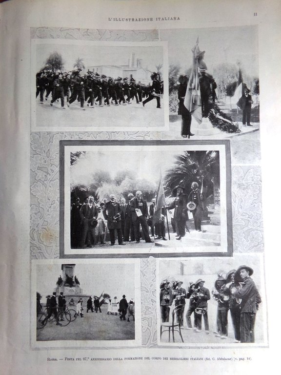 L'Illustrazione Italiana 5 Luglio 1903 Pietro Serbia Festa Bersaglieri Telefono