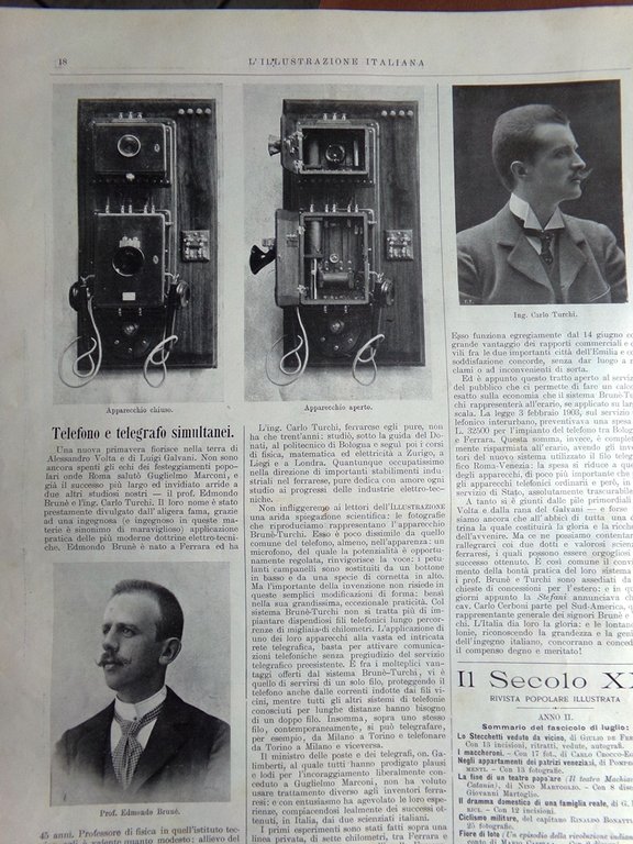 L'Illustrazione Italiana 5 Luglio 1903 Pietro Serbia Festa Bersaglieri Telefono