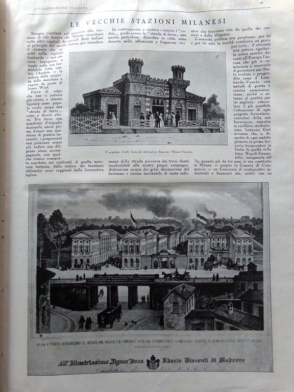 L'illustrazione Italiana 5 Luglio 1931 Speciale Inaugurazione Stazione di Milano