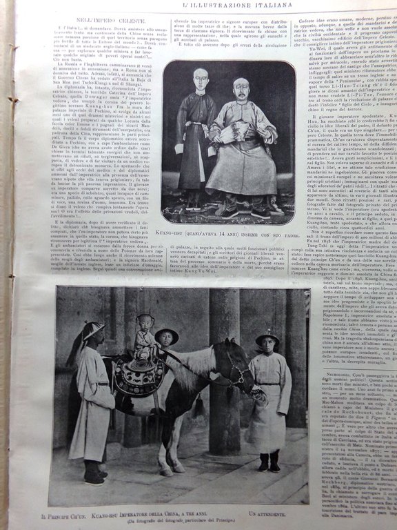 L'Illustrazione Italiana 5 Marzo 1899 Funerali di Faure Deroulede Guangxù …