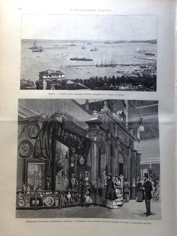 L'Illustrazione Italiana 5 Novembre 1893 Inglesi Spezia Funerali Nazari Vivian