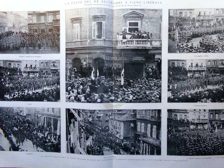 L'Illustrazione Italiana 5 Ottobre 1919 Feste Fiume Liberata Caffarelli Ungheria