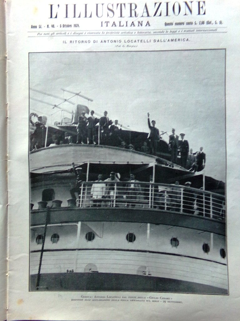 L'Illustrazione Italiana 5 Ottobre 1924 Locatelli Marocco Risparmio Cotone Sofia | Immagine principale