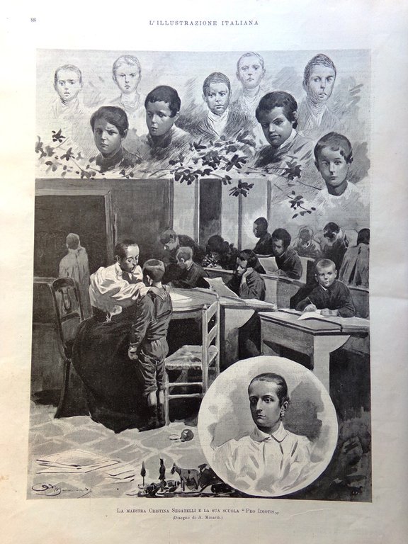 L'Illustrazione Italiana 6 Agosto 1899 Segatelli Danilo di Montenegro Ginnastica