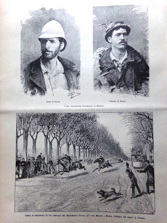 L'Illustrazione Italiana 6 Aprile 1884 Monumento Vittorio Emanuele Roma Brazzà