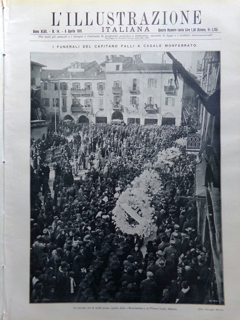 L'Illustrazione Italiana 6 Aprile 1919 Casale Monferrato Jugoslavia Bolscevismo