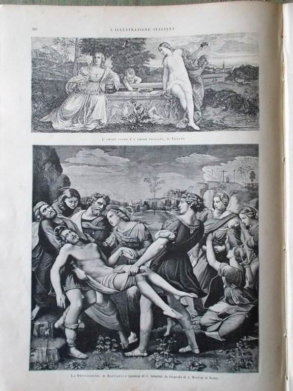 L'Illustrazione Italiana 6 Dicembre 1891 Galleria Borghese Roma Raffaello Venere