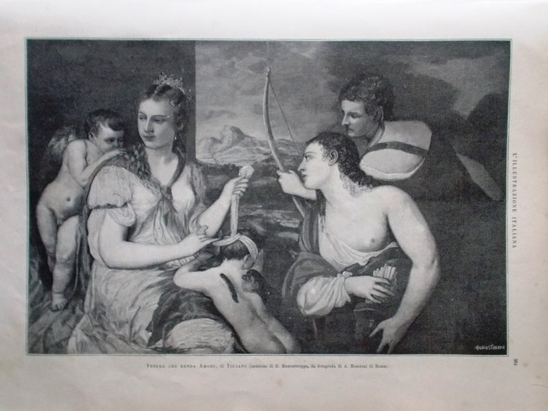 L'Illustrazione Italiana 6 Dicembre 1891 Galleria Borghese Roma Raffaello Venere