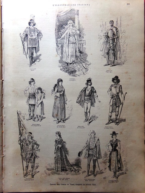 L'illustrazione Italiana 6 Febbraio 1887 Giuseppe Verdi Otello Oneglia Concordia | Immagine Gallery 3