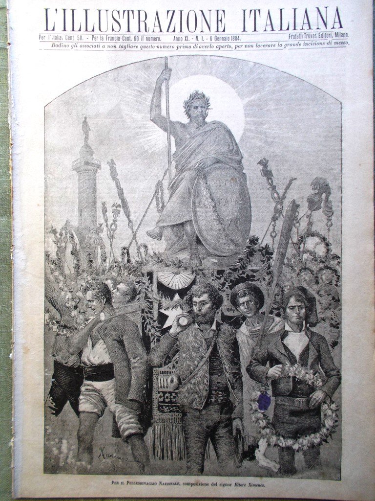 L'Illustrazione Italiana 6 Gennaio 1884 De Sanctis Rivista Farnesina Feste … | Immagine principale