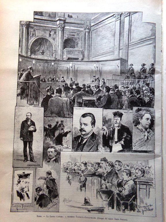 L'illustrazione Italiana 6 Maggio 1883 Tognetti e Coccapellier Bellini Sandeau