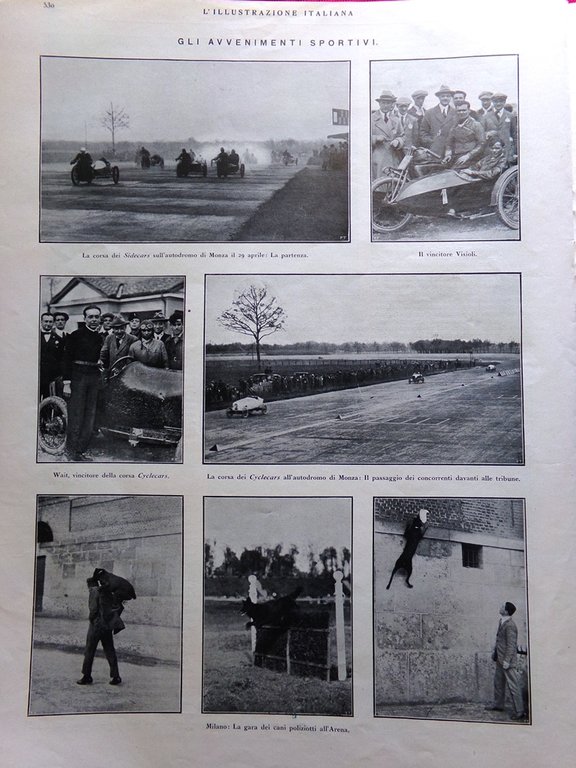 L'Illustrazione Italiana 6 Maggio 1923 Lettere d'Annunzio Respighi Reali Inglesi