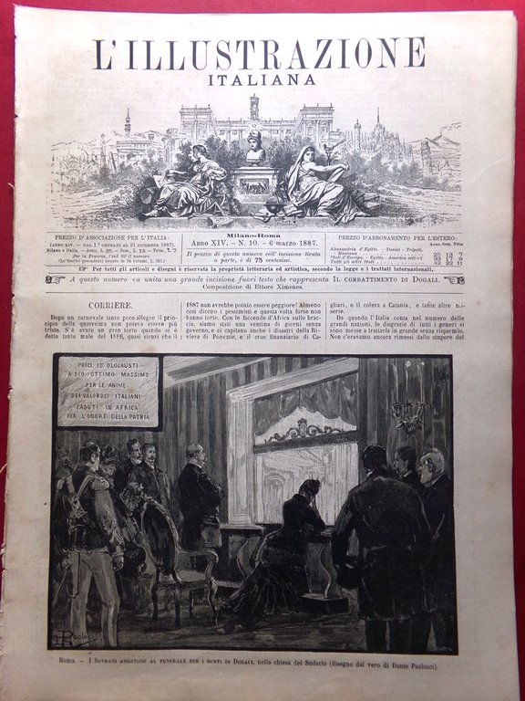L'illustrazione Italiana 6 Marzo 1887 Terremoto Diano Marina Dogali Separazione | Immagine Gallery 2