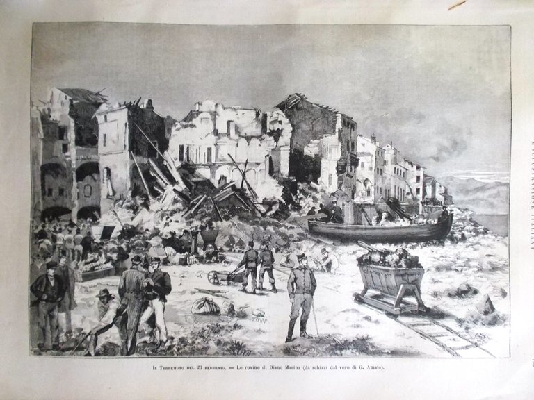 L'illustrazione Italiana 6 Marzo 1887 Terremoto Diano Marina Dogali Separazione