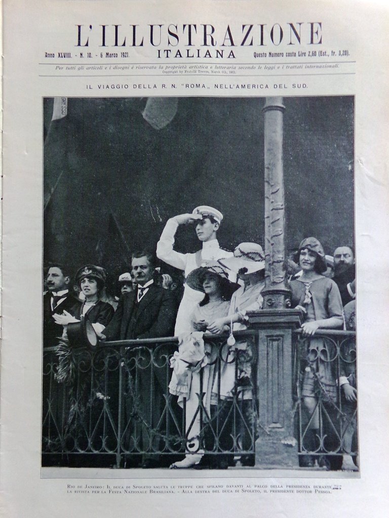 L'Illustrazione Italiana 6 Marzo 1921 Renato Fucini Pirano Incendio Loreto …