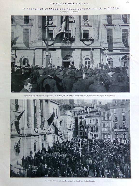 L'Illustrazione Italiana 6 Marzo 1921 Renato Fucini Pirano Incendio Loreto …