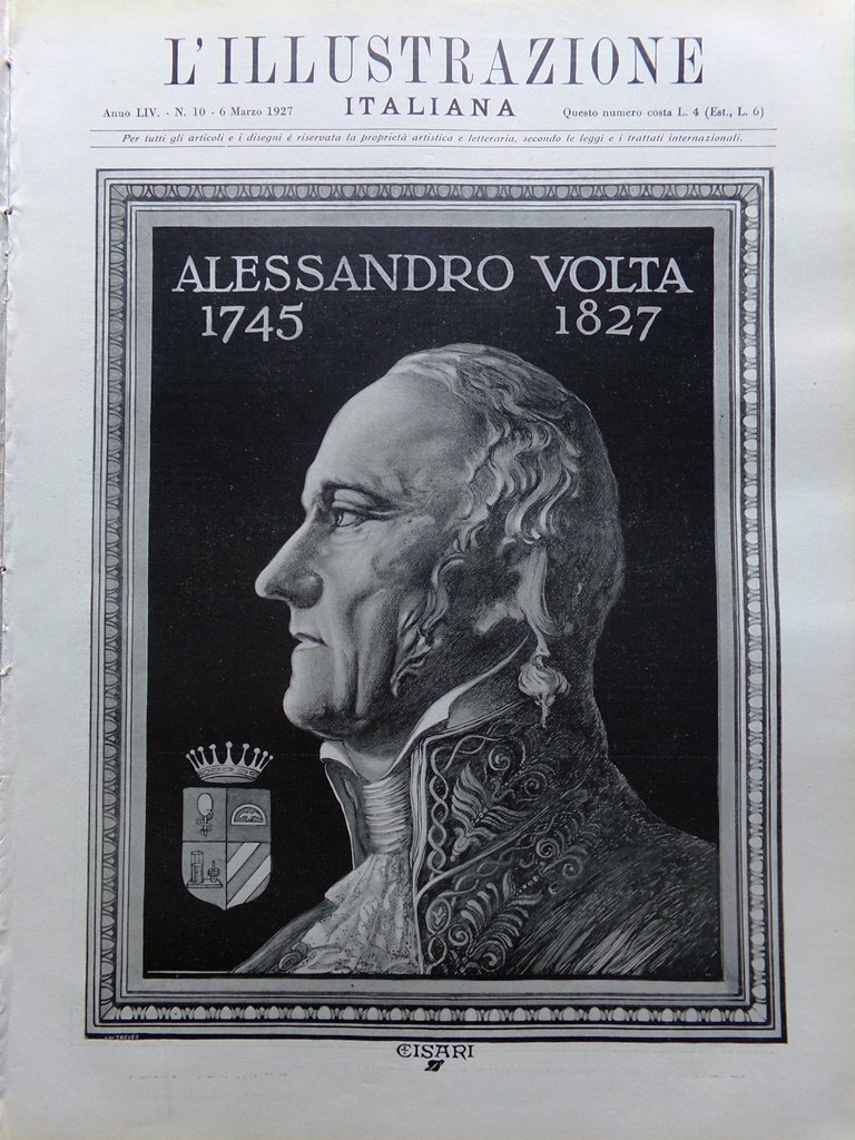 L'Illustrazione Italiana 6 Marzo 1927 Centenario Volta Carnevale De Pinedo …