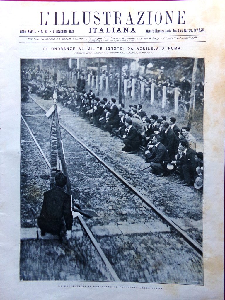L'Illustrazione Italiana 6 Novembre 1921 Nazario Sauro Viaggio del Milite … | Immagine principale